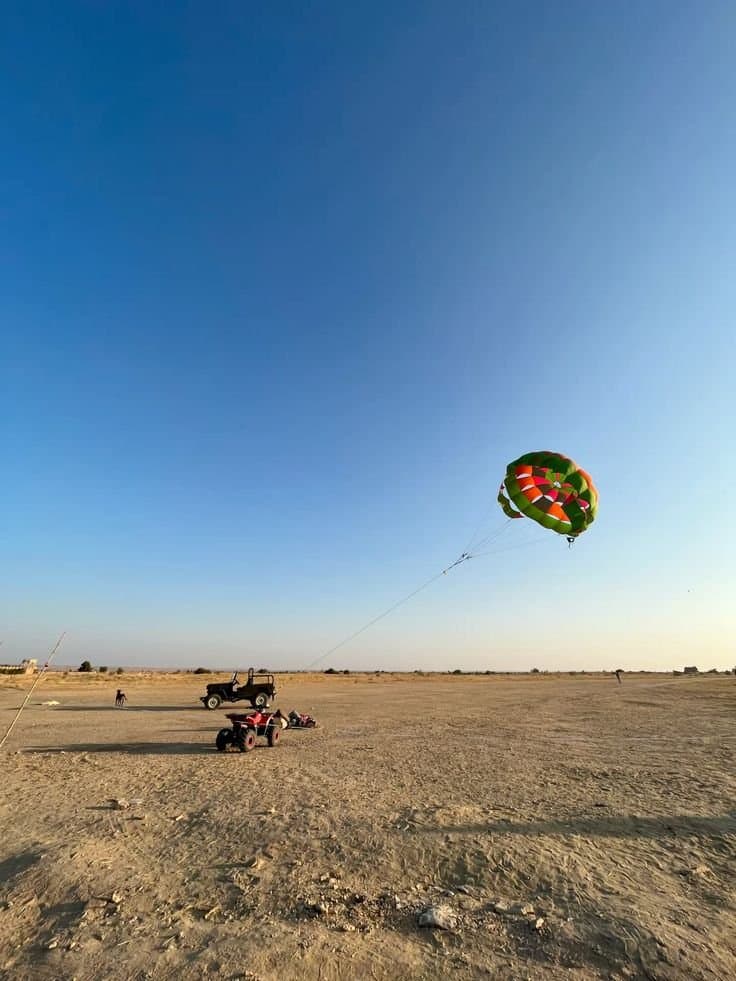 Parasailing at Thar Desert