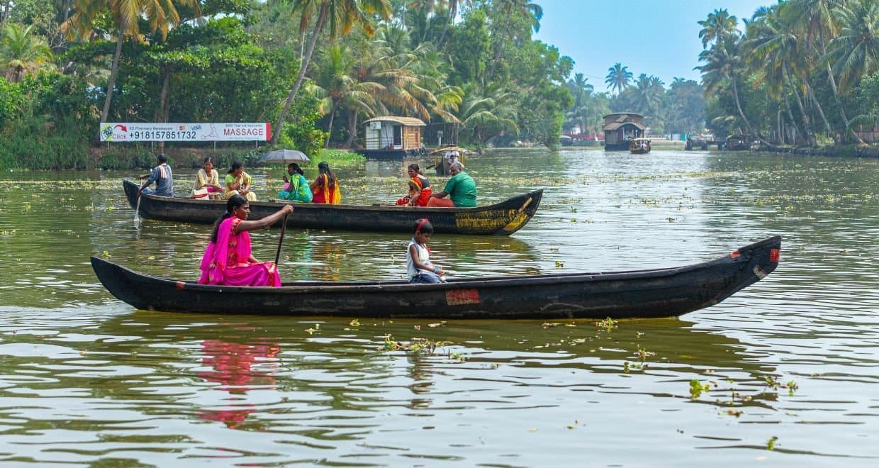 Beautiful Backwaters of Kerala